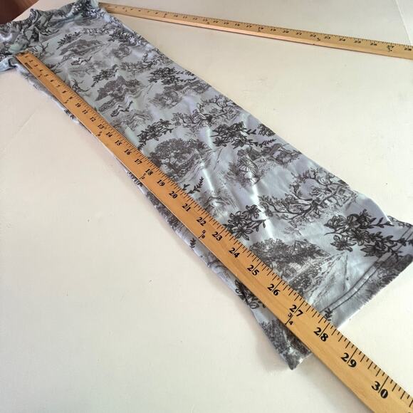 NEW PJ Lounge Pants Womens Sz S Blue Black Floral Trees House Wagon Country - Picture 5 of 7